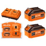 Σετ μπαταρίας HOJITA 2x5.0Ah 20V και Διπλός φορτιστής 4Α